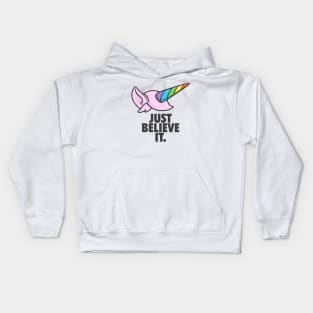 Just Believe it unicorns 2 Kids Hoodie